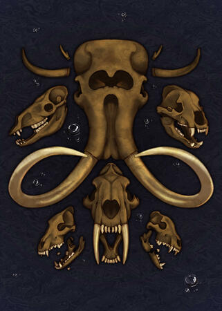 Tar Pit Animal Skulls